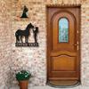 Metal Wall Art Horse Rider Gift for Equestrian Lover Home Decor Personalized Name Sign