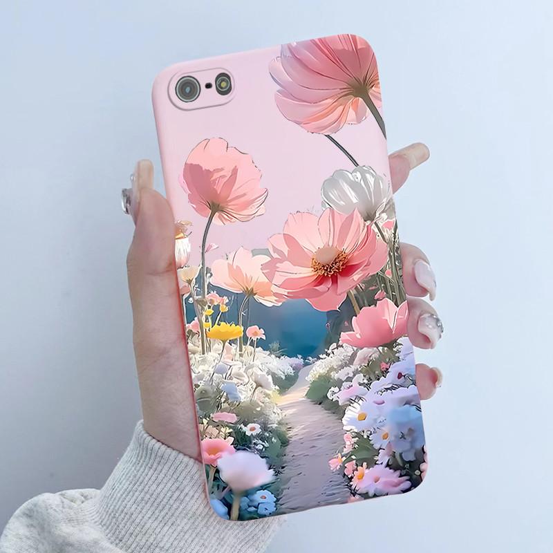 For iPhone 5s 5 se 2016 Phone Case Flower Girl Design Soft Silicone TPU Back Housing for iPhone se 2016 5 S iPhone5s 4.0" Covers