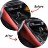 Soft Carbon Fiber Car Gear Shift Left Decorative Strip Sticker Trim Compatible with Toyota Supra GR A90 A91 MK5 2019 2020 2021 2022 2023 2024 LHD