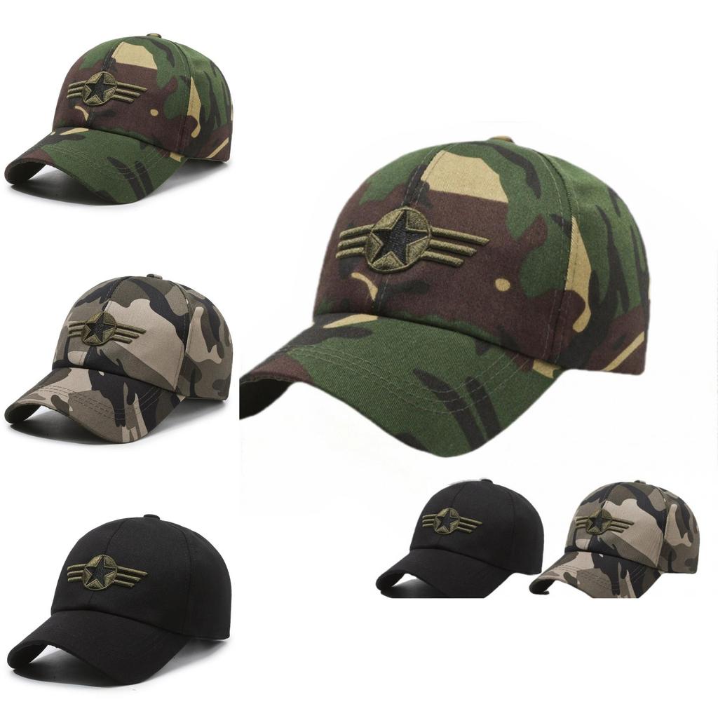 Stylish Men's Five Star Camouflage Baseball Cap For Summer Sun Protection And Fashion