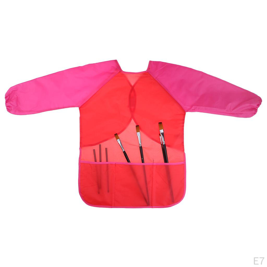 Smock Children Waterproof Painting Apron Long Sleeve
