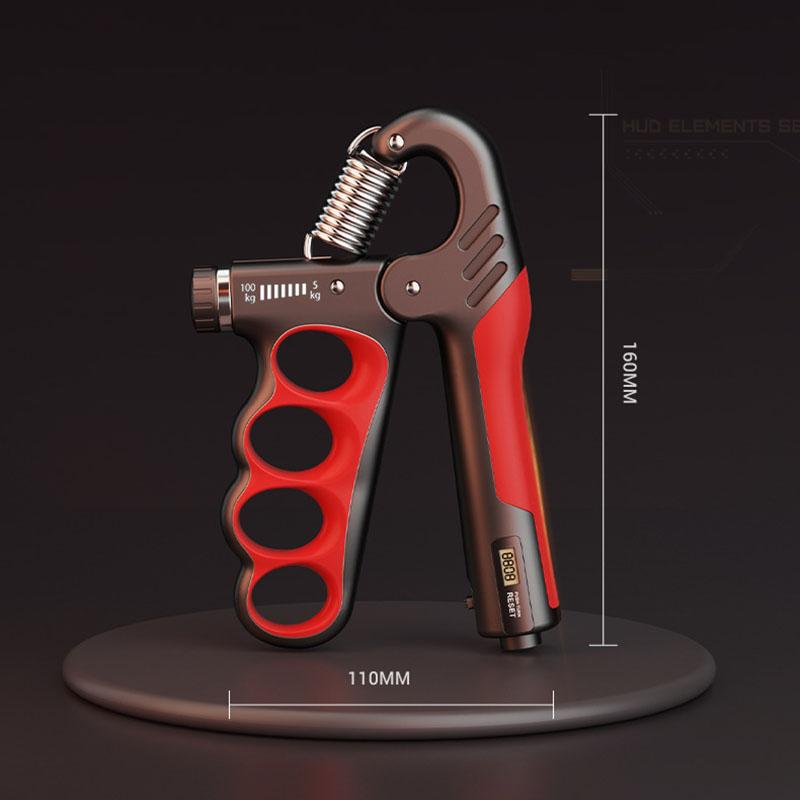 Digital Counter Hand Grip Strengthener Adjustable Resistance Finger Exerciser for Arm Workout Rehabilitation Training Home Fitness