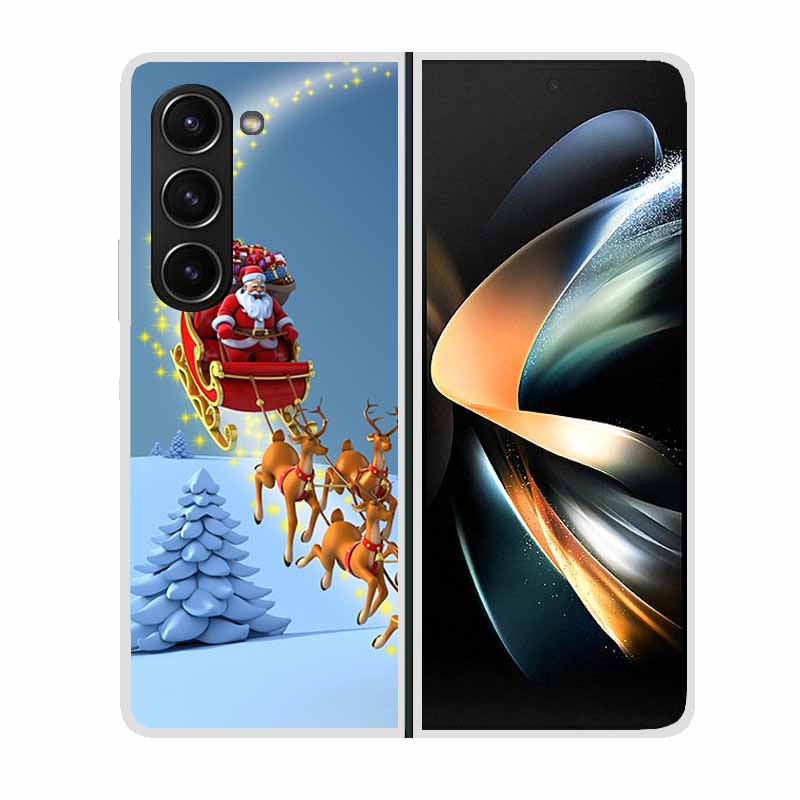 

Christmas Cover For Samsung Galaxy Z Fold 5 5G Cases ZFold3 4 2 Clear Plastic Hard Back Cases For Samsung Z Fold 3 Phone Covers Samsung Z Fold 3 светло-зеленый