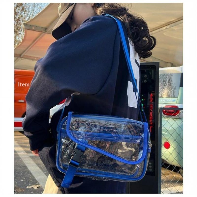 Klare PVC Umhängetasche Wasserdichte Transparente Umhängetasche Verstellbarer Riemen Große Kapazität Tasche Für Outdoor Reisen Täglichen Gebrauch