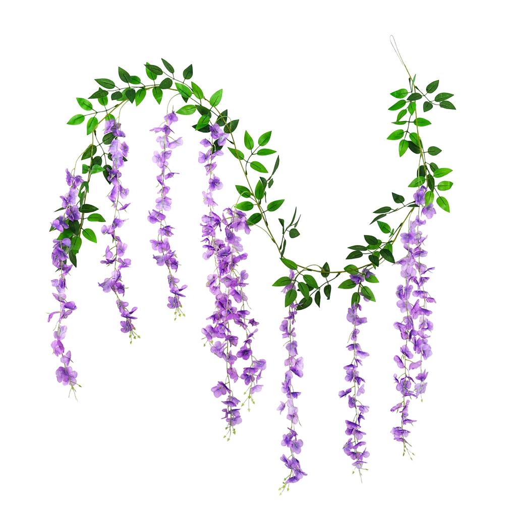 

Creative Arrangements With Faux Flowers Artificial Wisteria Vines Faux Silk Generous Length Low Maintenance Quality Materials світло-фіолетового кольору