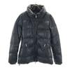 6251030 Sheep Leather Leather Down Jacket S Dark Blue Women Used