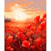 CHENISTORY Coloring By Number Sunset Scenery For Adults DIY Picture By Numbers Seascape Flower Drawing On Canvas Home Decor Gift