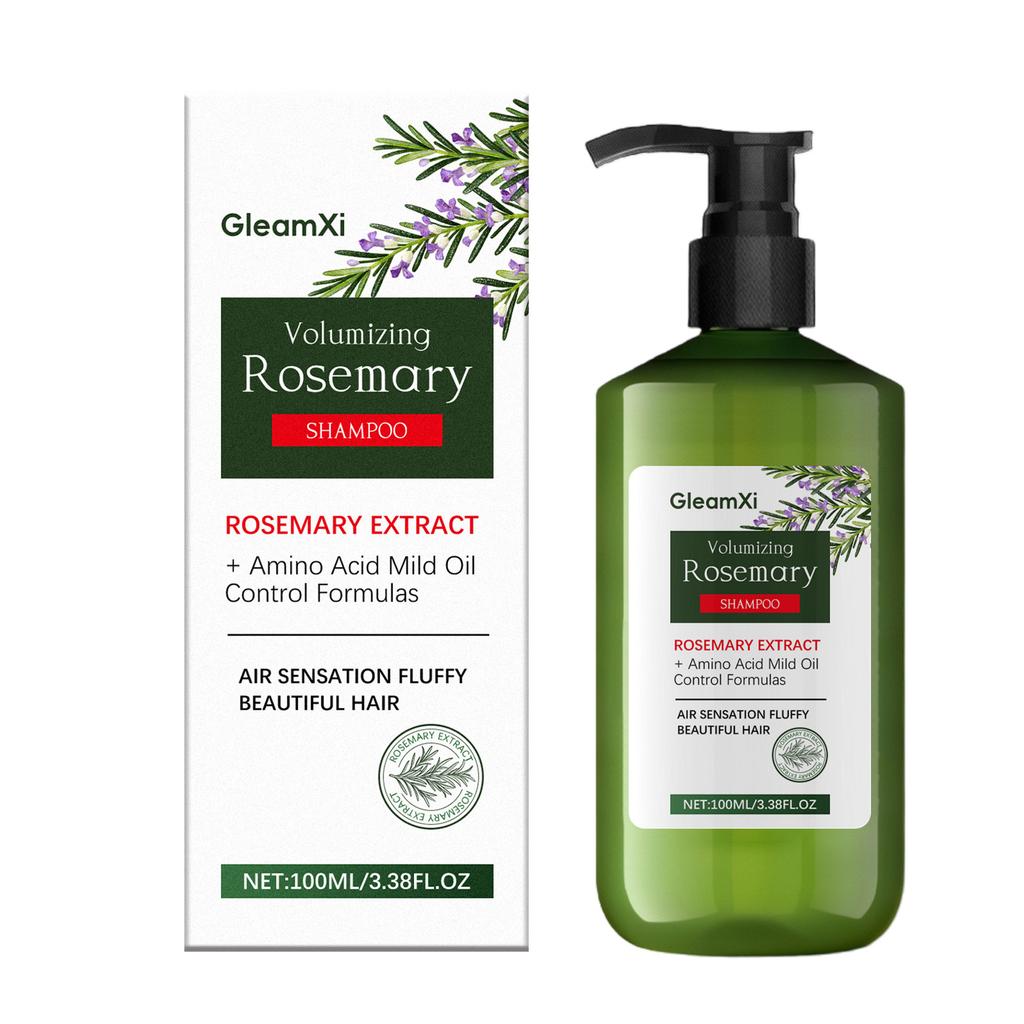 Shampoo / Balsamo Volumizzante al Rosmarino GleamXi, Cura dei Capelli Morbidi con Olio Controllo Aminoacidi, Bagnoschiuma Idratante con Estratto di Rosmarino 100ml