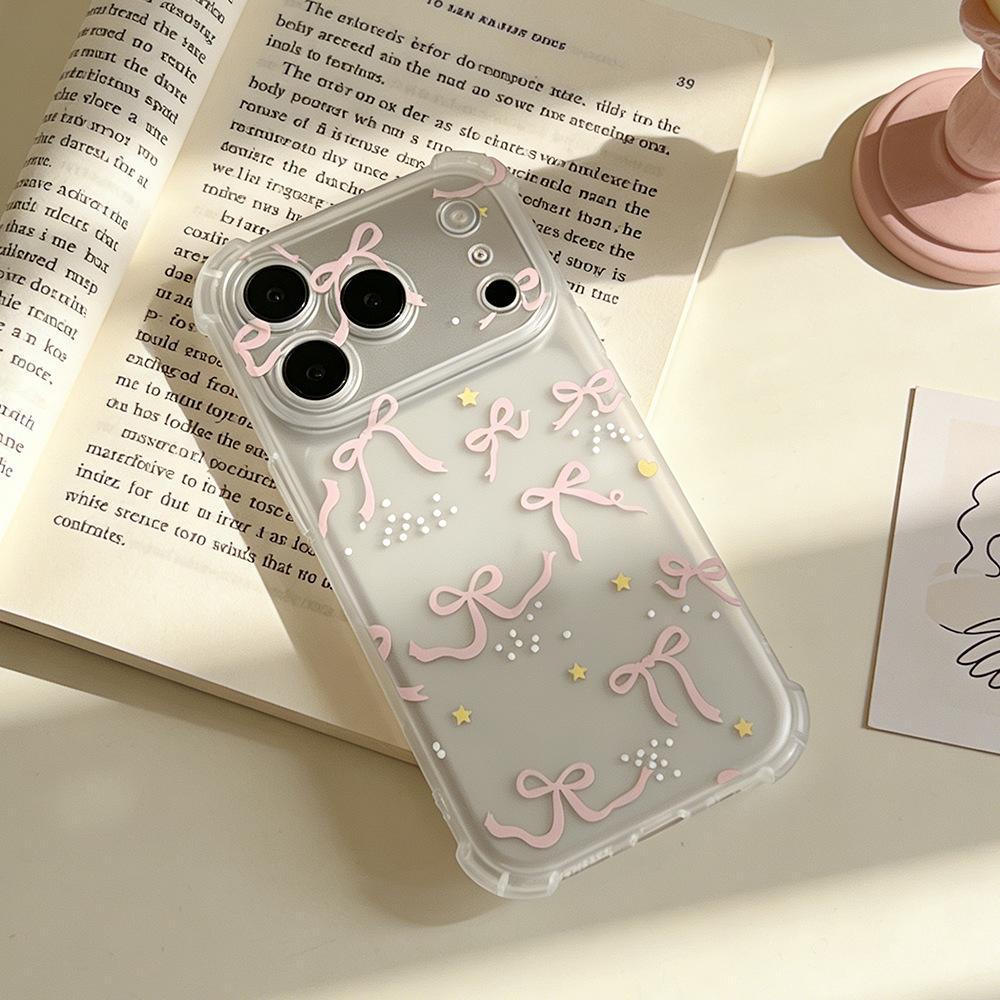 Star Bow Is Suitable for Apple Huawei Vivo Xiaomi Oppo Glory Transparent iPhone11 Anti-drop Mobile Phone Case