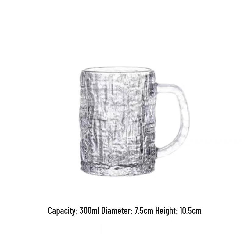 

Shangqi Bark Textured Heat-Resistant Glass Mugs (Set of 3)