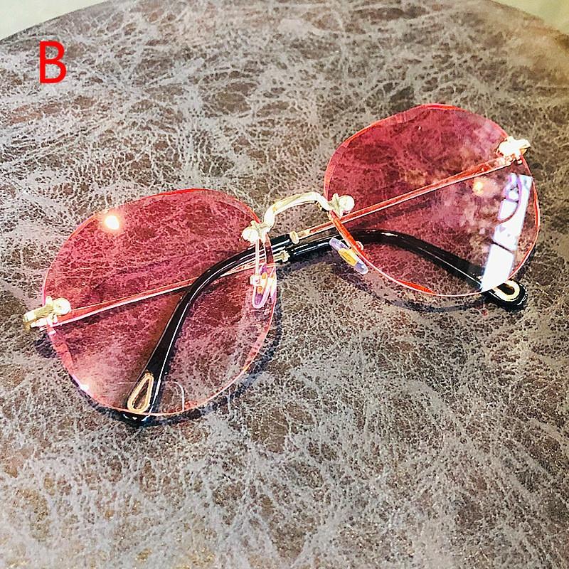 Rimless Sunglasses Women Luxury Trimming Gradient Shades Sun Glasses Ladies Vintage Framless Eyewear UV400