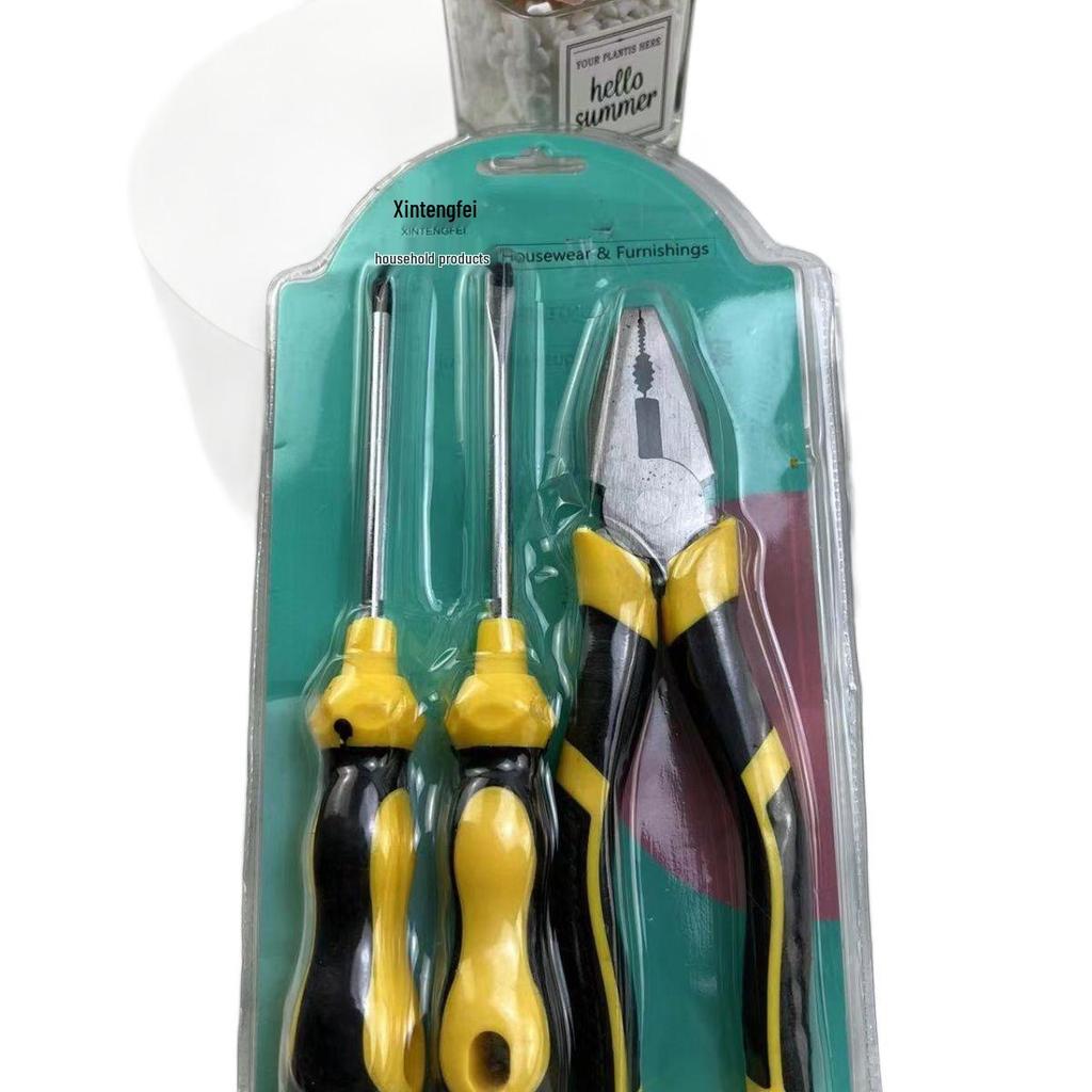 Industrial Screwdriver & Pliers Set with Reinforced Steel