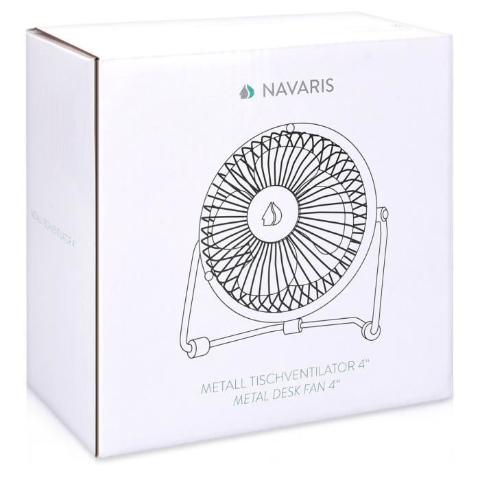 Mini Fan - Navaris - Portable USB - Quiet - Tiltable - Compact