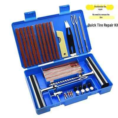 58-Piece Car Tire Repair Tool Set for Emergency Use