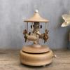 Handmade Wooden Rotating Music Box - Creative Christmas Gift, Desktop Decorative Craft with Musical Mechanism