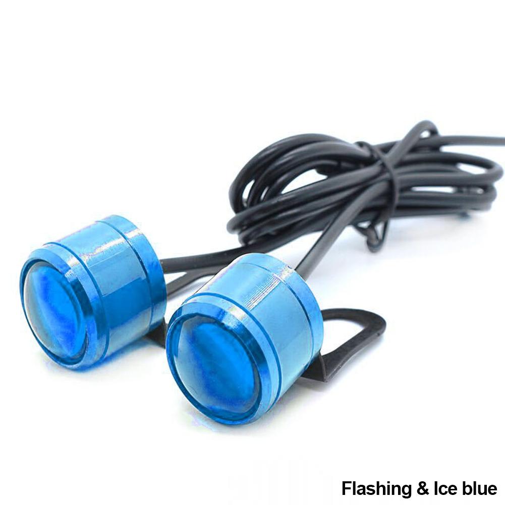 

2x 7 цветов с кронштейнами стробоскопический светодиод 5 Вт светодиодный мигающий фонарь Eagle Eye дневные ходовые огни для мотоциклетного прожектора DC12V