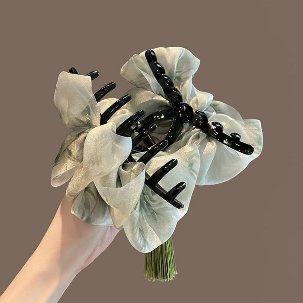 Cloud Tassel Bubble Mesh Hair Claw Chinese Style Back of The Head Clip  Hairpin Accessories