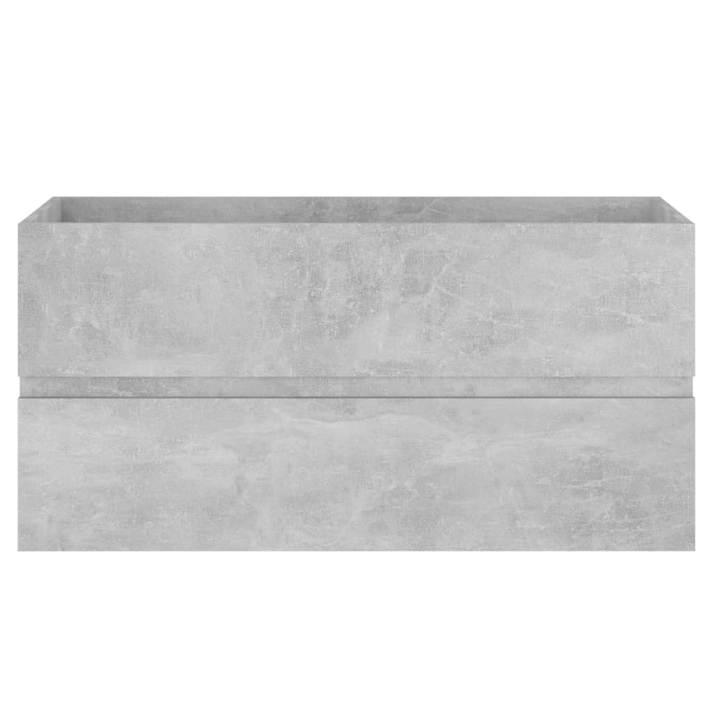 Bathroom Vanity Unit Concrete Grey 90 X 38.5 X 45 Cm Particleboard