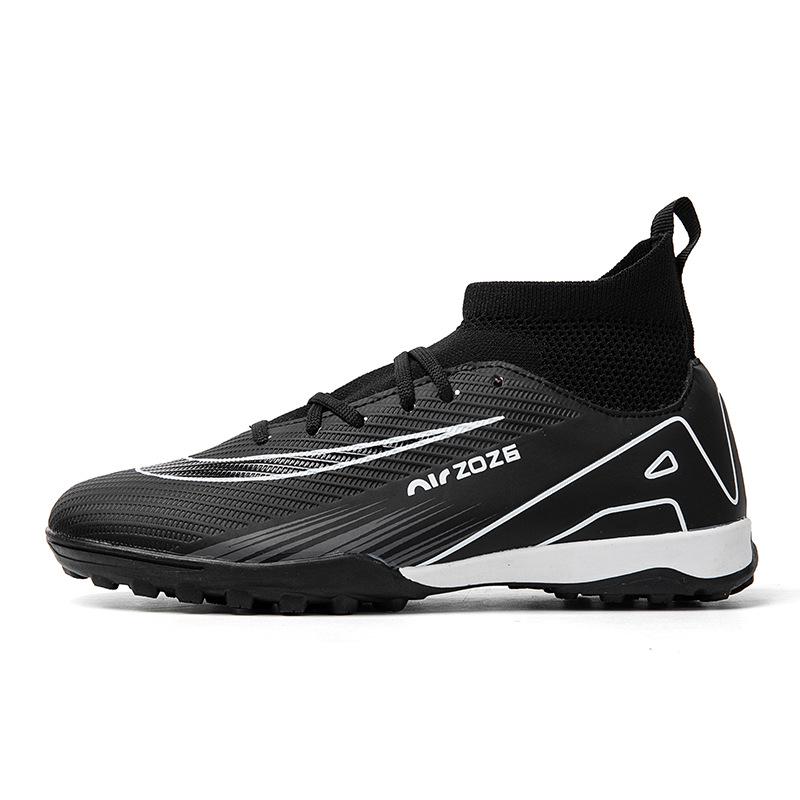 Unisex Fly-Knit Sock Football Shoes for Kids and Adults - High-Top TF Training Sneakers