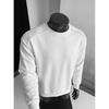 Basic Crew Neck Sweatshirt Solid Color Loose Fit Casual Pullover Men Women