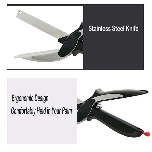 Smart Food Cutter, Salad Chopper, and Vegetable Scissors with Built-in Cutting Board for Easy Cutting, Perfect for You and Your Friends