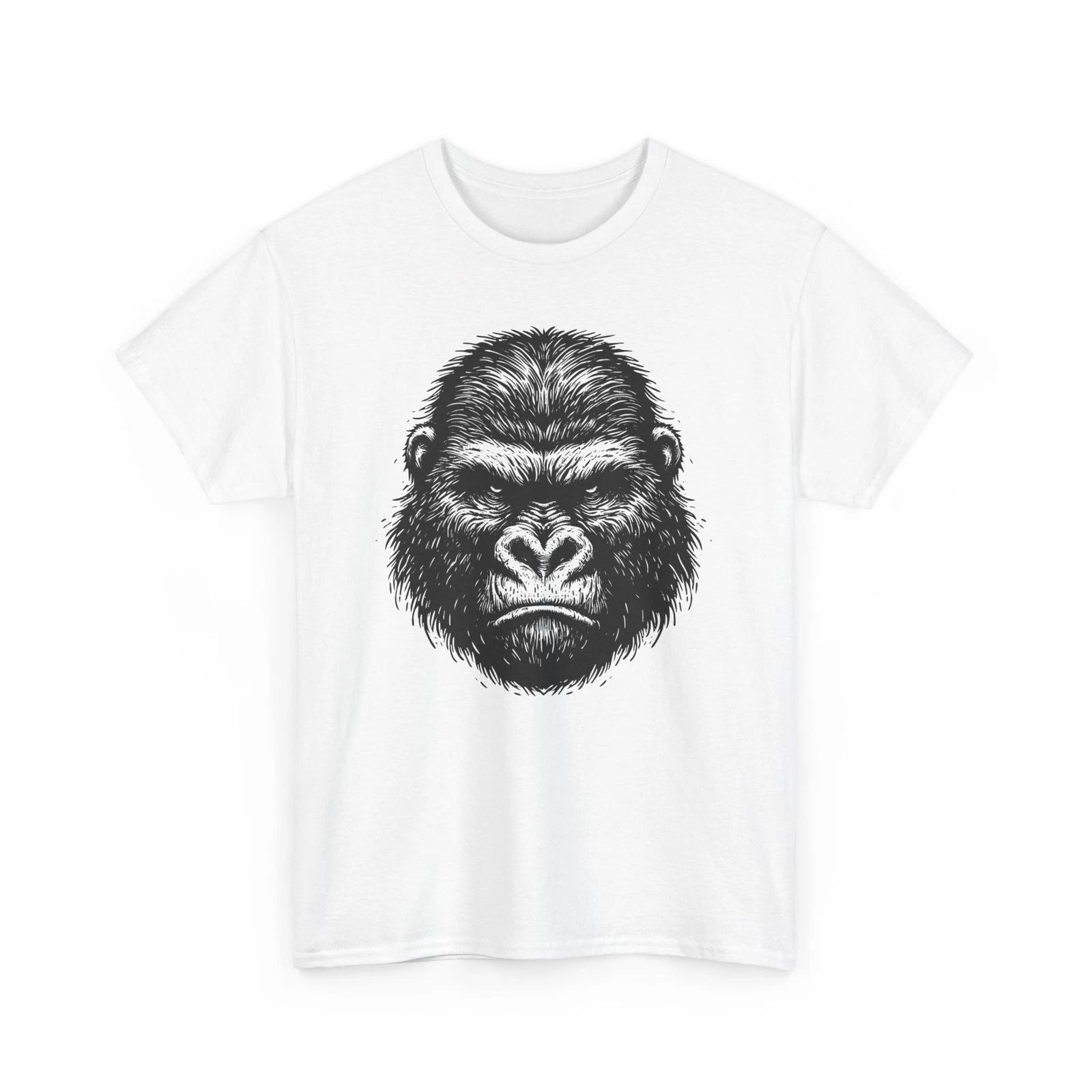 Gorilla Face - Animal Graphic Gildan Cotton Tee XL
