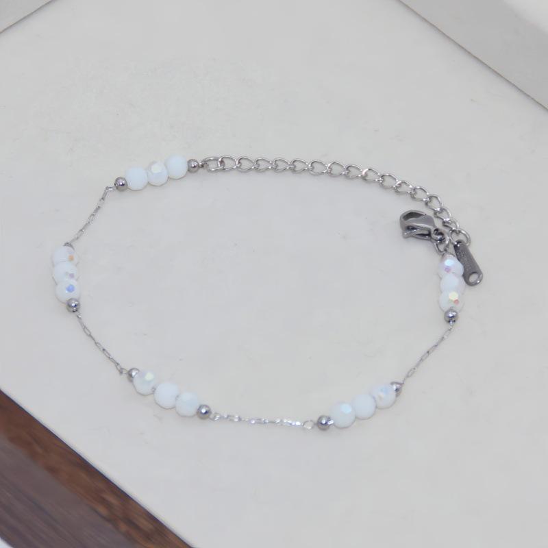 Wysokiej klasy stal nierdzewna naszyjnik z zielonymi cyrkoniami