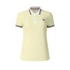 FILA Tennis Series Fashion Versatile Casual Simple Sports Knit Short Sleeve Polo Shirt Women tops Fluorescent-Green A11W523109F-LG