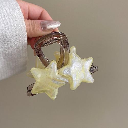 Akryl Barrette elegancka jednokolorowa spinka do włosów krab spinka do włosów Vintage proste akcesoria do włosów dla kobiet kucyk pazur klip kraby