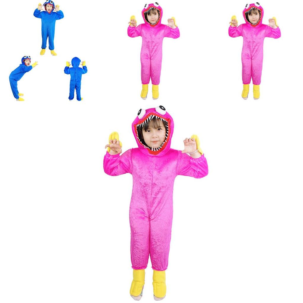 Snuggle Up In Style With These Kids Poppy Playtime Huggy Wuggy Pajamas Cosplay Costume Bodysuits!