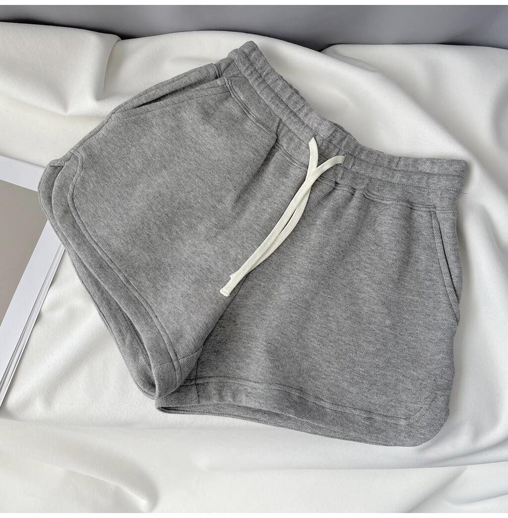 Women's A-line Slimming Terry Cotton Sport Shorts for Summer