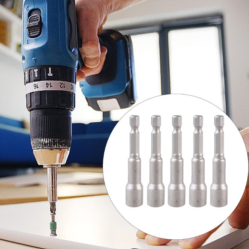 1/4"Socket Strong Magnetic Hexagons Nut Driver for Stable Drilling for DIY Projects Easily Fit Into Various Condition