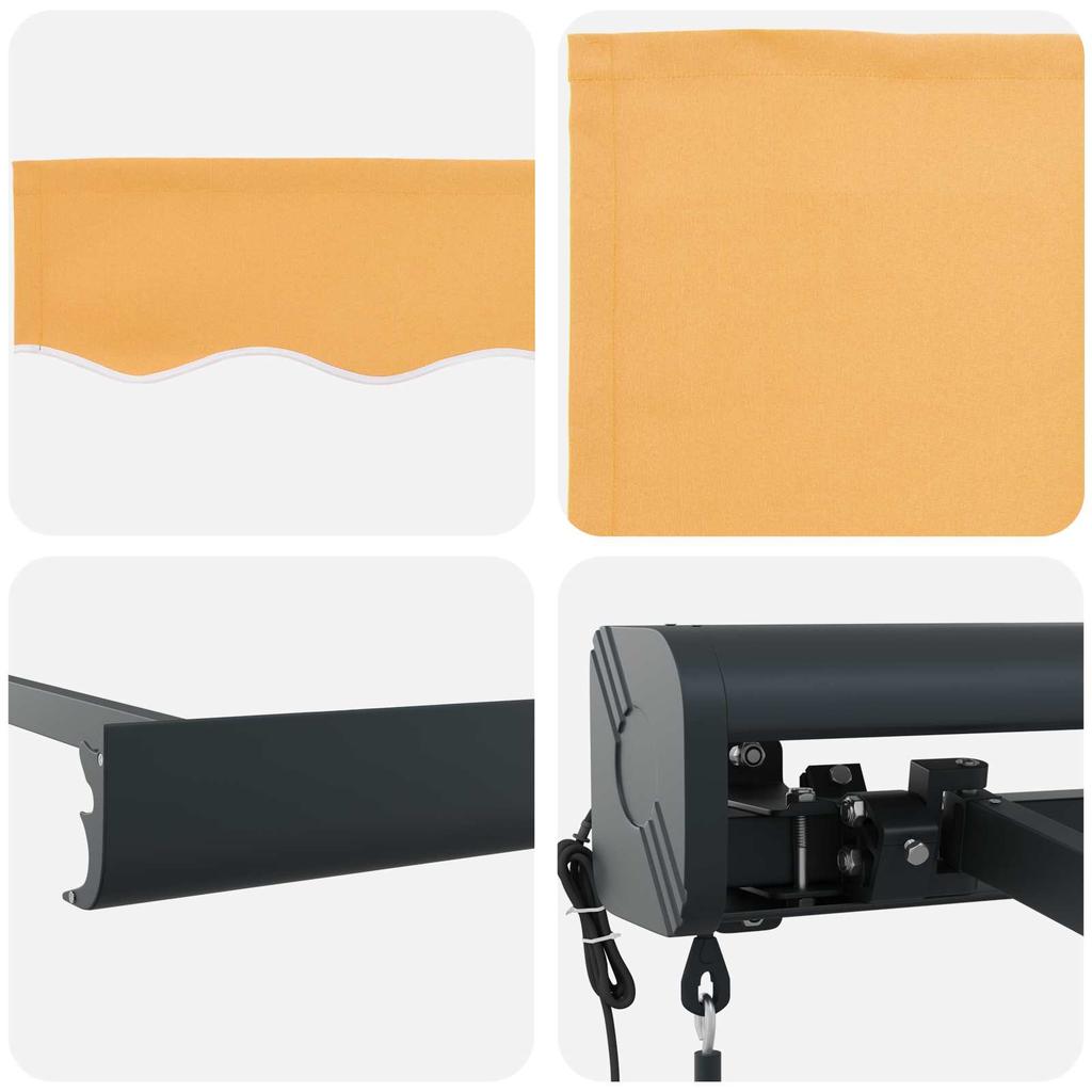 Retractable Awning Sand 450 X 300 Cm Fabric and Metal