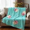 Cute Cartoon Popcorn Box Soft Flannel Blanket Breathable Warm Throw for Office Car Sofa Kids Room Birthday Xmas Gift
