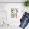 Boho Wildflowers Flowers Tshirt Printing Breathable Unisex Short Sleeve Tees Vintage Casual Tops Floral Nature Tee Unisex Clothing