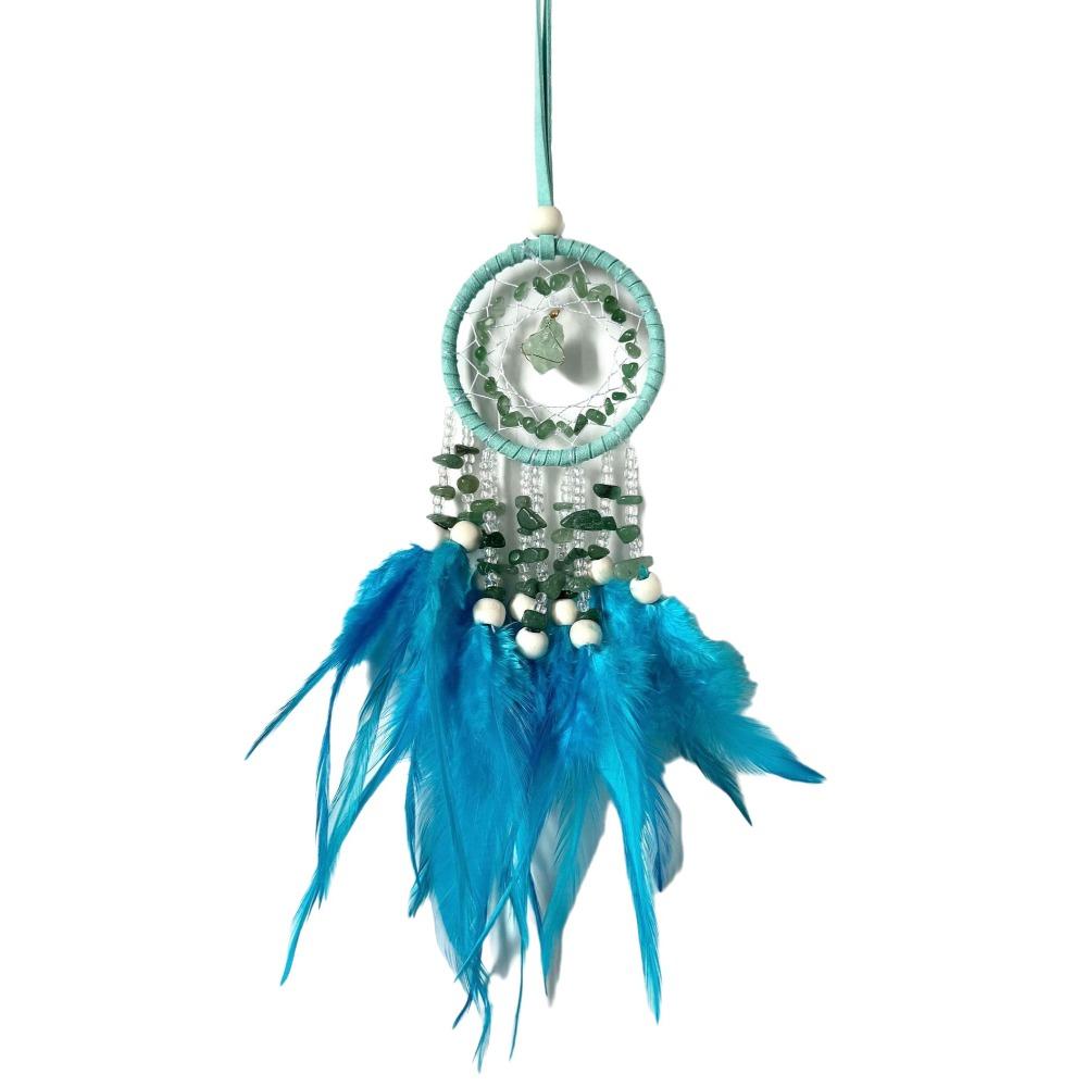 Hand Knitting Dream Catcher Car Pendant Handmade Crystal Stone Car Pendant  Mirror Decoration