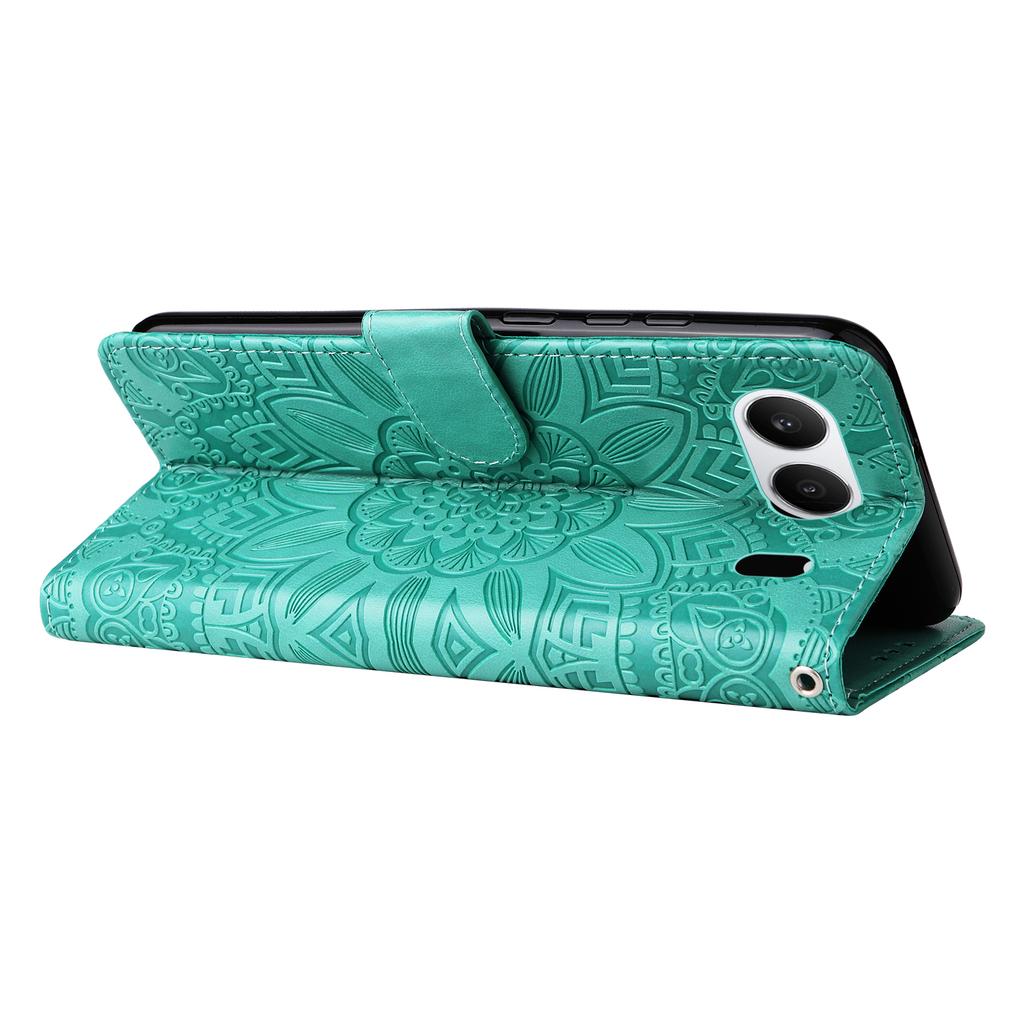 For OnePlus Nord 4 Case Sunflower Imprint Leather Wallet Phone Cover