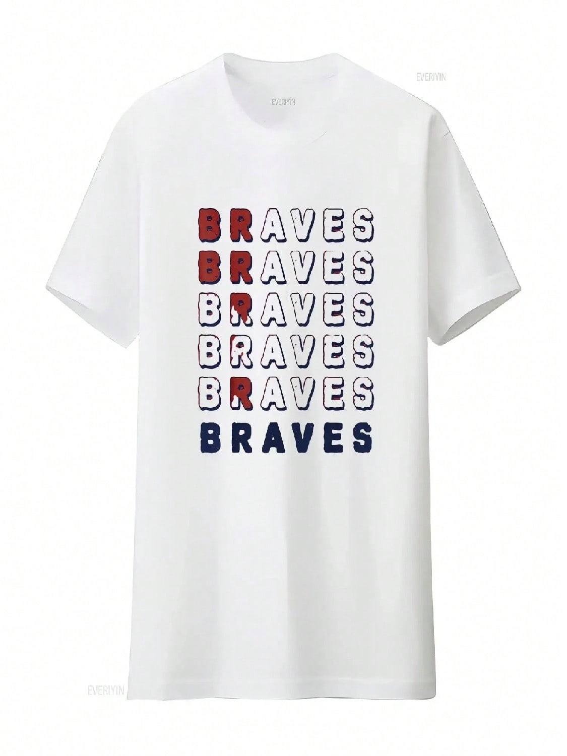 Vintage Braves Retro Throwback Comfortable S T Shirt Standard Top Vintage Washed Streetwear Unisex Soft Breathable S разноцветный