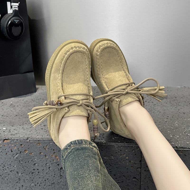 Star platform kangaroo shoes autumn new retro casual fashion board shoes women's muffin sole single shoes