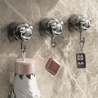 Bear Suction Cup Hook Without Punching, Kitchen, Bathroom, Towel Rack, Strong Load-bearing Wall Vacuum Adhesive Hook