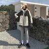 Elegant Coat Women Autumn Winter Warm Soft Zipper Patchwork Jacket Female Plush Overcoat Pocket Casual Outwear