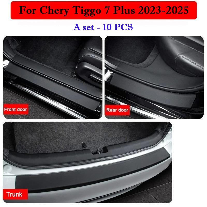 Pour Chery Tiggo 7 Plus 2026 2026 2026 Autocollant de Seuil de Porte de Voiture Bande de Seuil Protectrice Film Protecteur Anti-Rayures Saleté