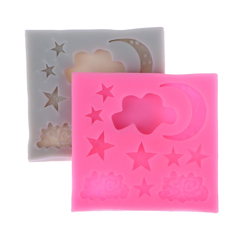 1Pc Fondant Silicone Cake Mold Cloud Star Moon Chocolate Molds Clouds Mould Cake Decorating Accessories Diy Tools