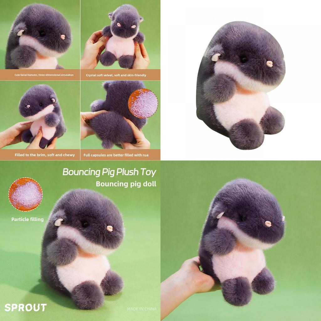 Plush Jumping Pig Toy With Soft Pp Cotton Filling For Stress Relief And Birthday Gift