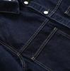 Korean Retro Denim Jacket for Women - Loose Fit, Large Size, Dark Wash, Spring & Autumn 2024
