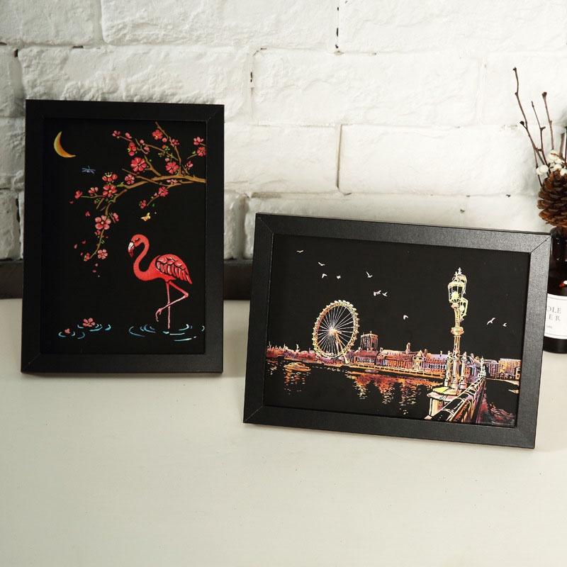 Colorful Scratch Art Paper Magic Painting Paper Featuring Premium Quality Cardboard