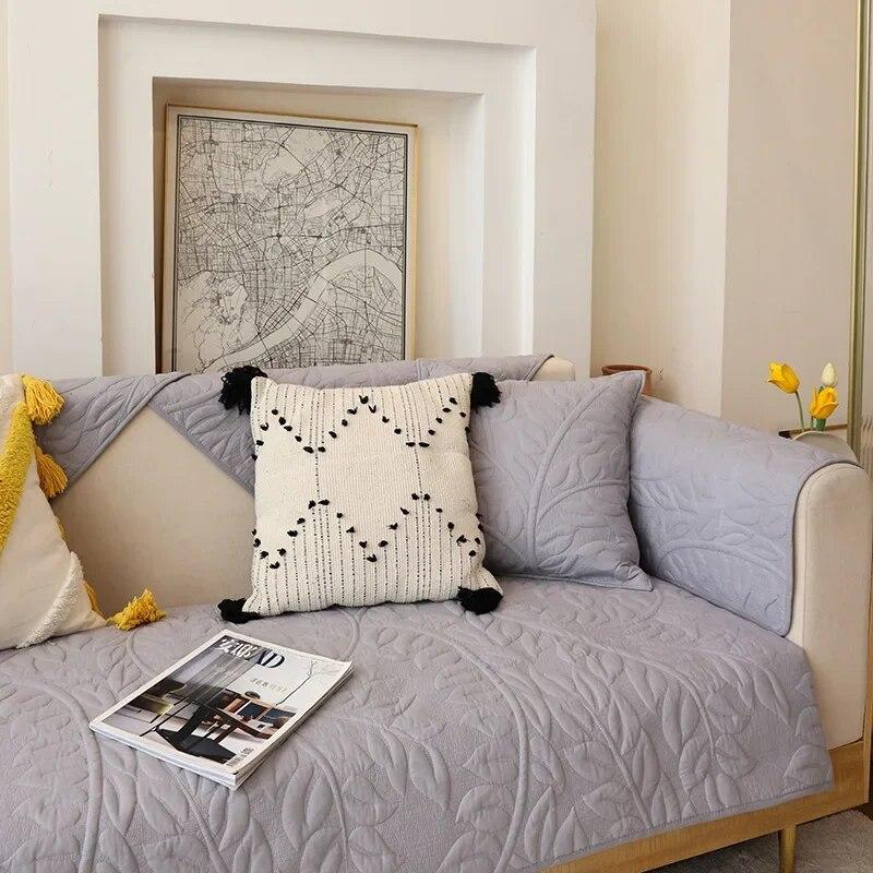 

Хлопковая подушка для дивана, нескользящая стеганая ткань, простая современная подушка, домашний декор, подушка для чехла на диван 70X70cm 1pc