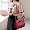 FLYING STARS Marke Damen Umhängetasche Reißverschluss Handtasche Weiches Pu-Leder Große Kapazität Crossbody-Tasche