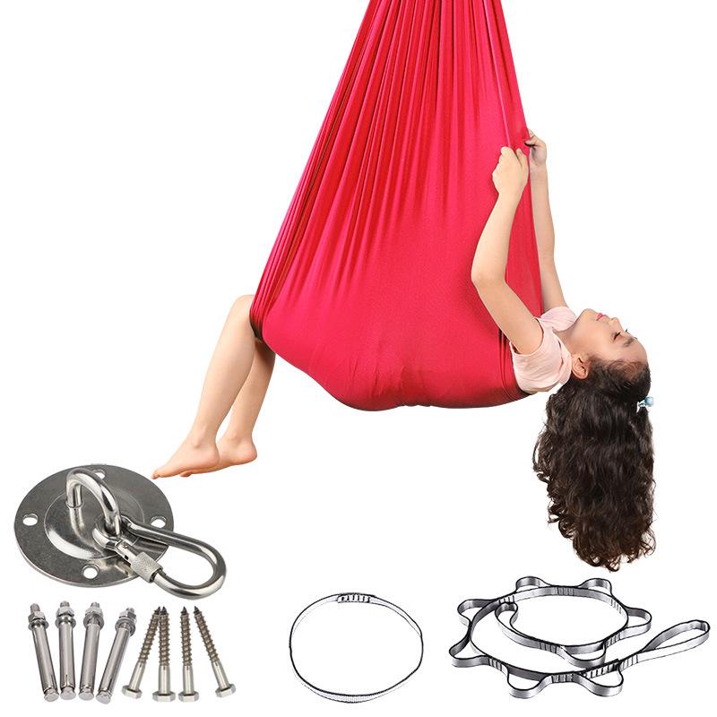 Elastic Sensory Hammock Chair for Kids - Indoor/Outdoor Swing with Accessories