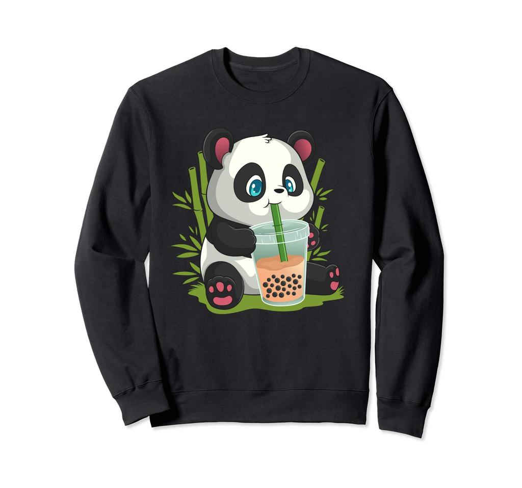 Roztomilá anime Panda Otaku vyrobená v Japonsku Bubble Boba Tea dárková mikina